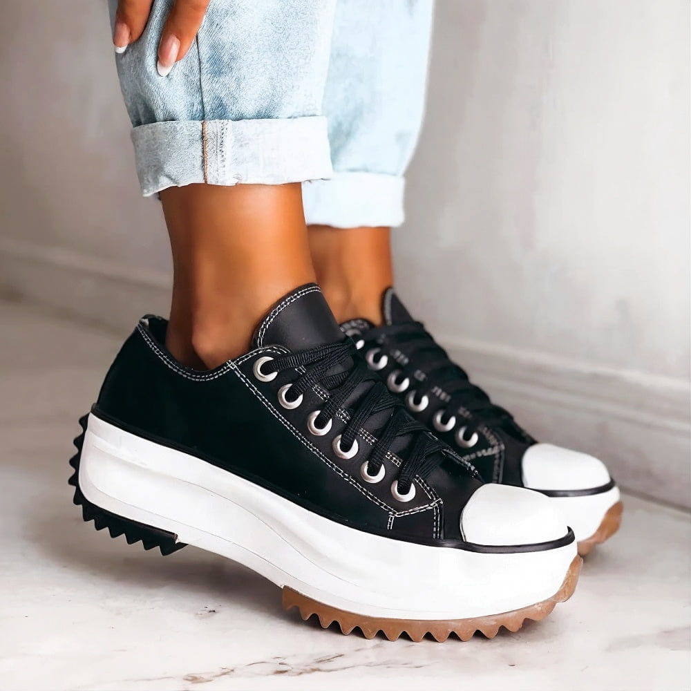 MILA | LEATHER PLATFORM SNEAKERS