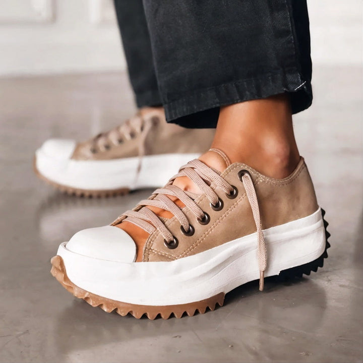 MILA | LEATHER PLATFORM SNEAKERS