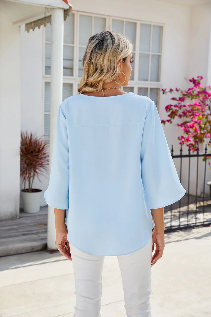 SARA | V-NECK BLOUSE