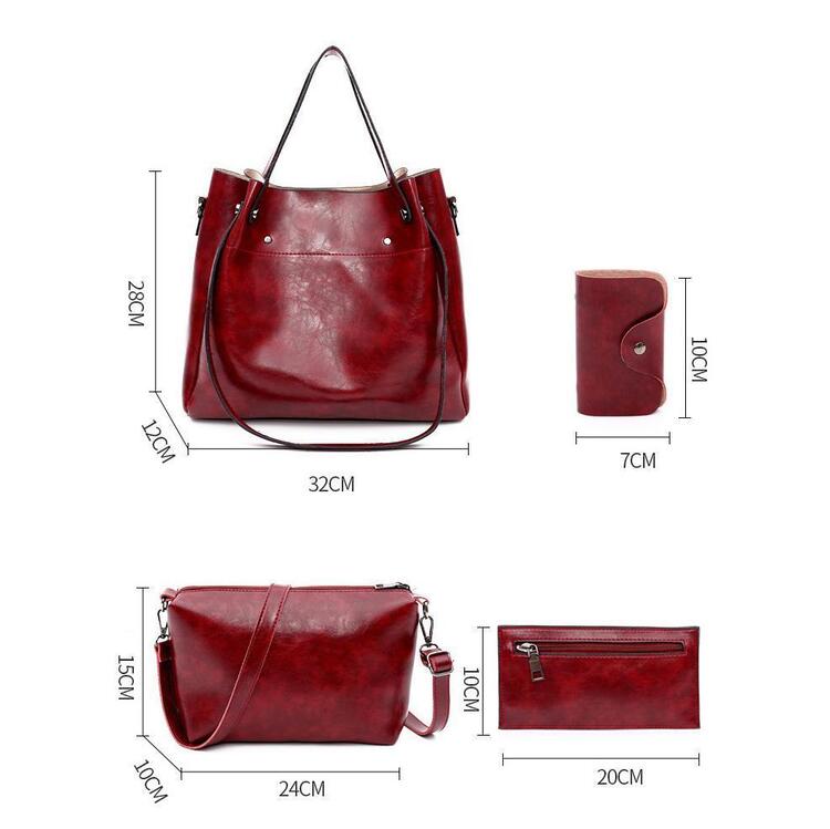 RED - VINTAGE 4-PIECE BAG SET