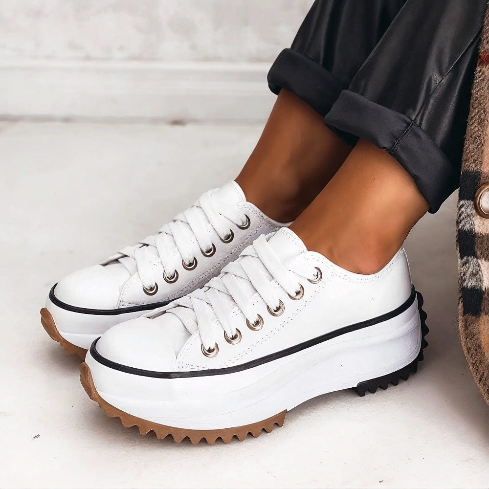 MILA | LEATHER PLATFORM SNEAKERS