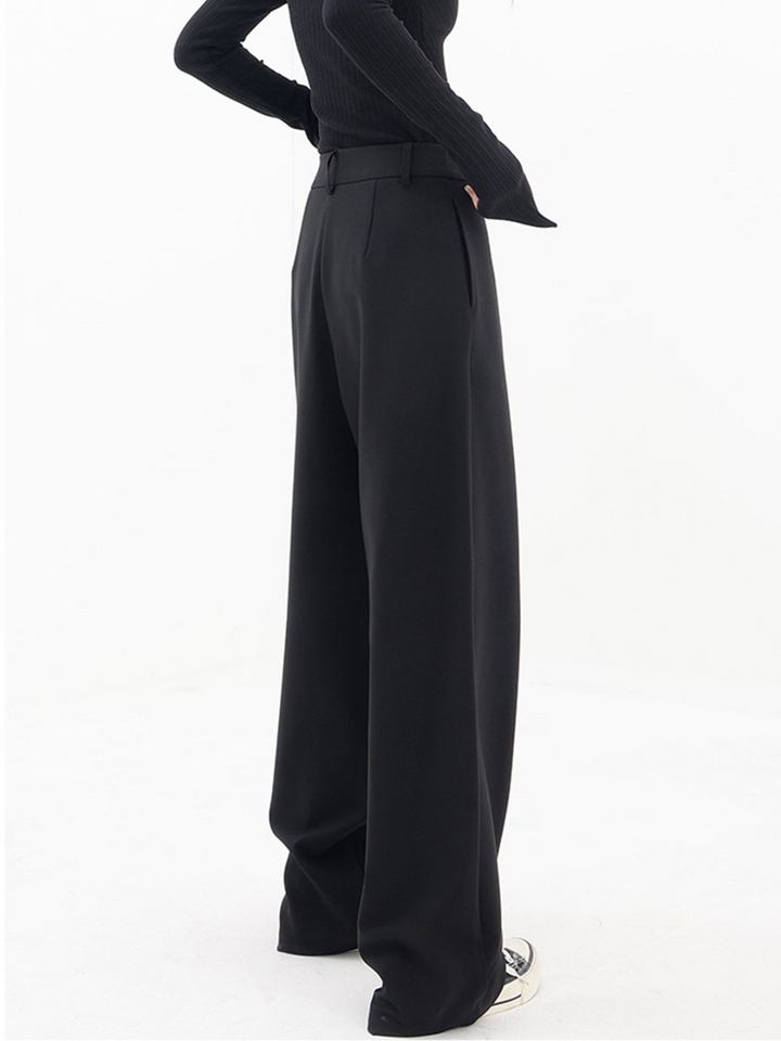 HARPER | ASYMMETRY WIDE-LEG TROUSERS