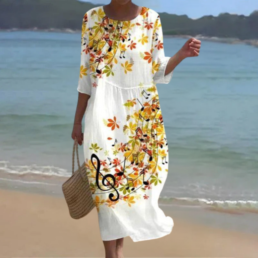 PIPER | ELEGANT FLORAL DRESS WITH TUMMY COVERAGE