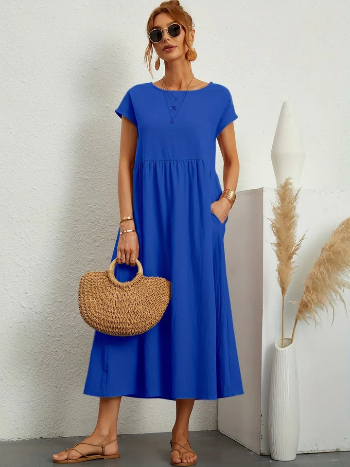 SERAFINA | ELEGANT CASUAL COTTON-BLEND DRESS