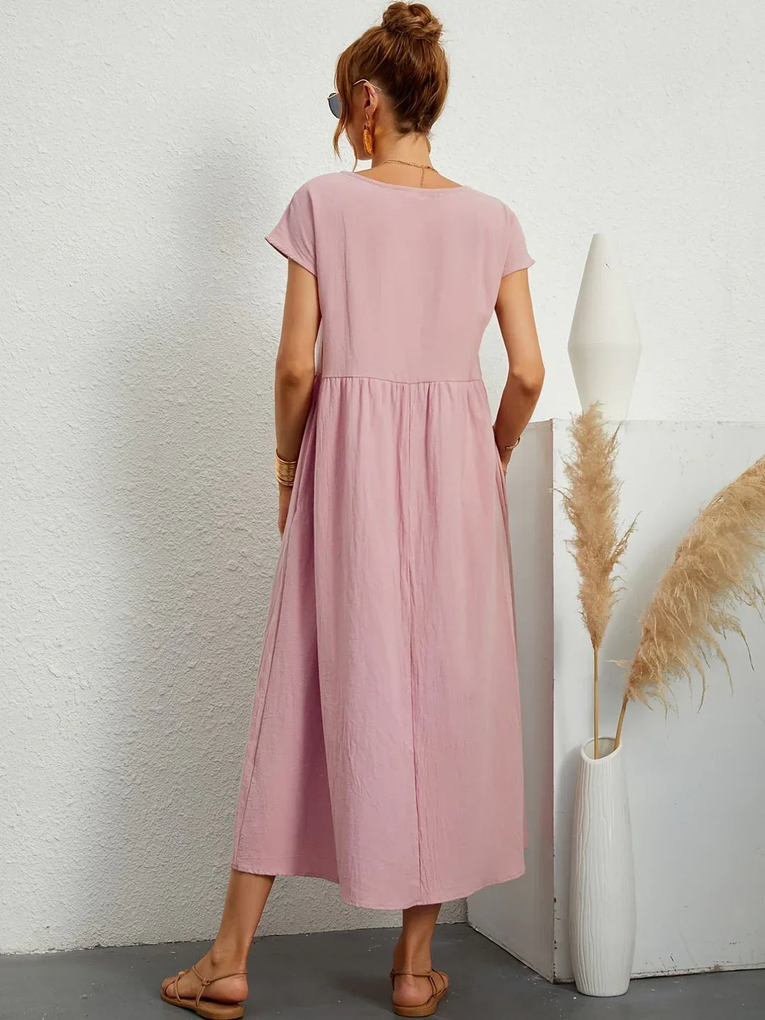 SERAFINA | ELEGANT CASUAL COTTON-BLEND DRESS