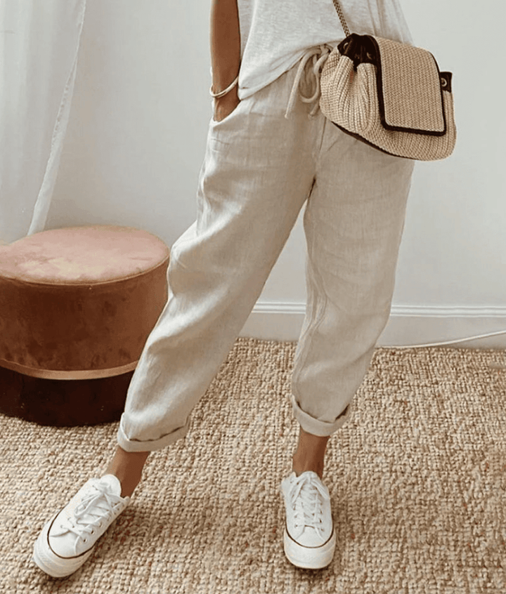 LILLY | CHIC TROUSERS IN COTTON-LINEN