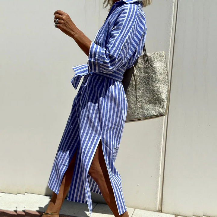 IVY | STRIPED SHIRT DRESS