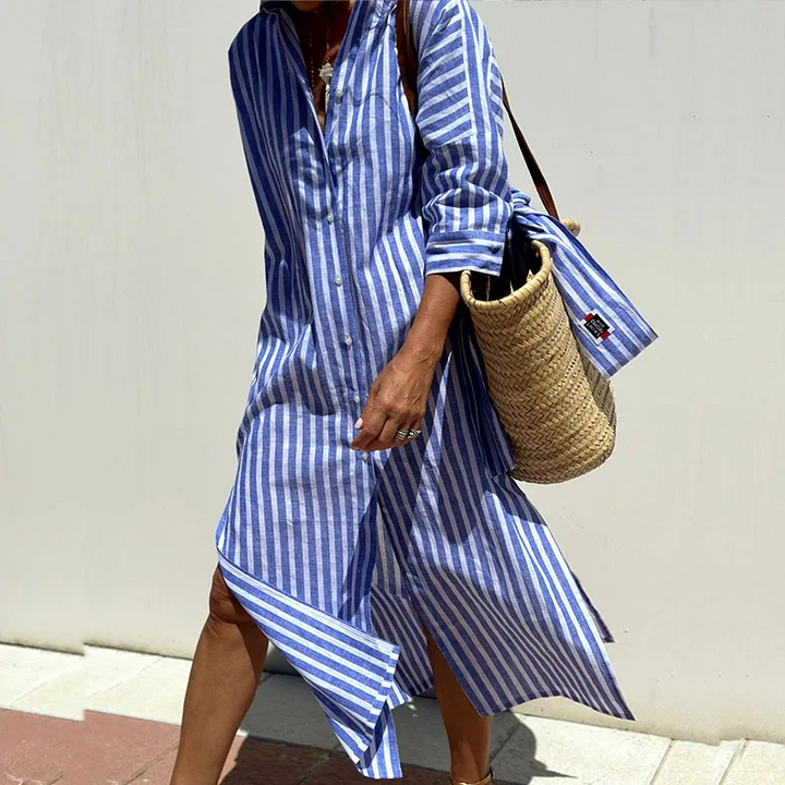 IVY | STRIPED SHIRT DRESS