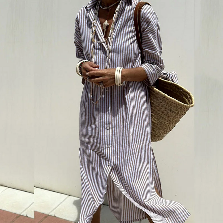 IVY | STRIPED SHIRT DRESS