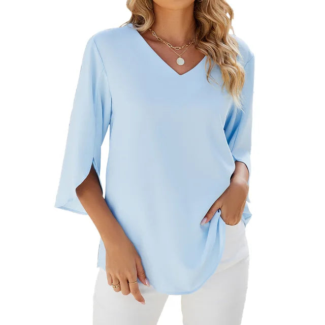 SARA | V-NECK BLOUSE