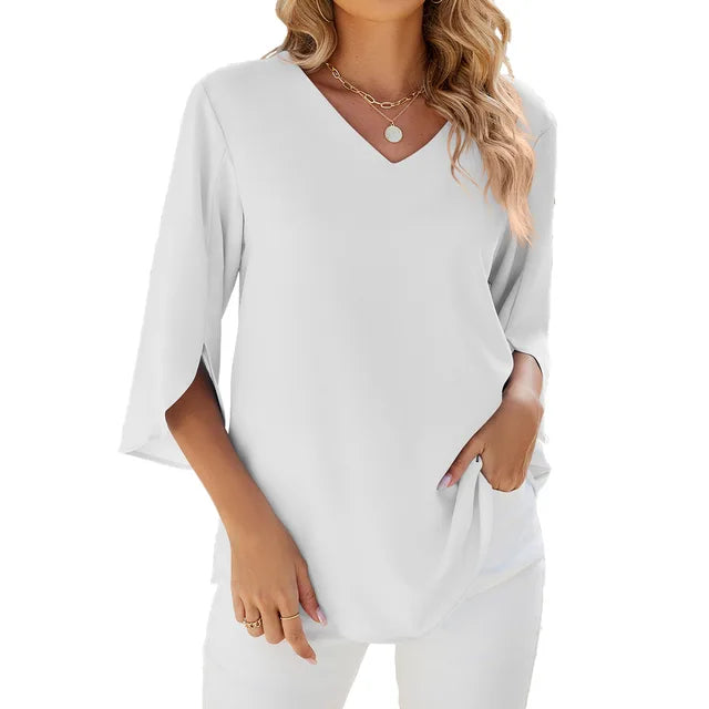 SARA | V-NECK BLOUSE